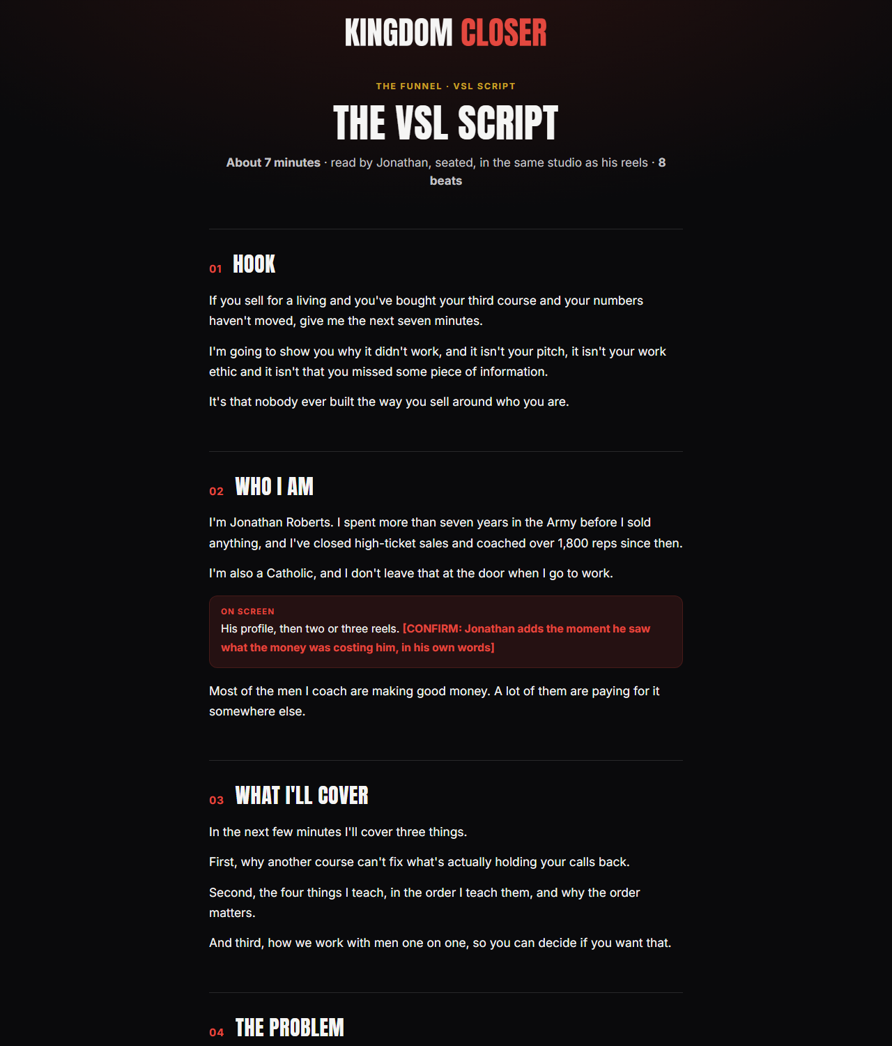 VSL script preview